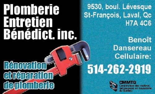 Plomberie Entretien Bénédict Inc